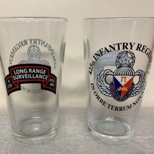 425th Infantry Regiment Association - Pint Glasses b - LRS Scroll